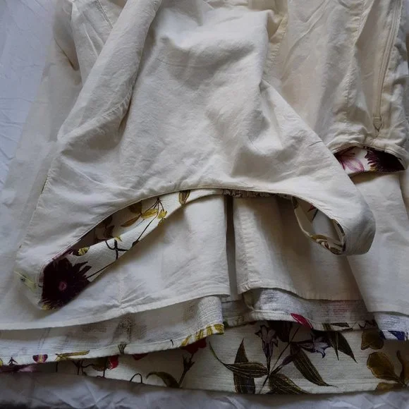 Lands' End Summer Floral Botanical Plus Size Lined Pockets Midi Dress - Picture 8 of 16